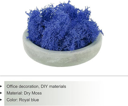 MECCANIXITY 3.5 OZ Moss Fake Craft Moss Artificial Moss Natural Preserved Moss for Craft Arts Floral DIY Project Wall Wedding Garden Patio Table Terrariums Decoration(Dark Blue)