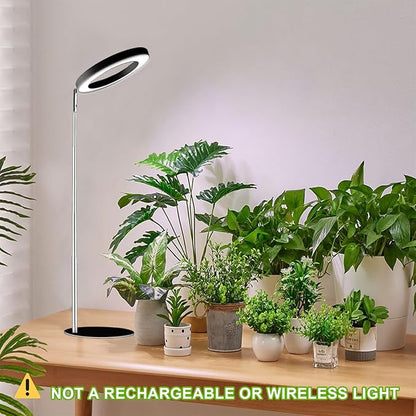 yadoker 72 LEDs Full Spectrum Plant Grow Light for Indoor Plants，Height Adjustable, 6.3" Aluminum Housing,Automatic Timer with 8/12/16 Hours,10-Level Brightness,Ideal for Small and Medium Plant Grow