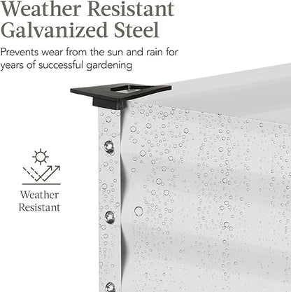 Best Choice Products 48x24x30in Galvanized Raised Garden Bed, Metal Elevated Planter Box, Vegetable Garden for Backyard, Patio, Balcony - White