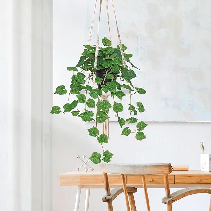 TOCHGREEN Artificial Plants Fake Pothos Ivy Plant Silk Plant for Home Decor Indoor in Pot,Faux Hanging Plant Realistic Small Faux Potted Plant for Bedroom Shelf Office Indoor Outdoor Decor (1PC)