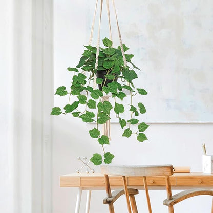 TOCHGREEN Artificial Plants Fake Pothos Ivy Plant Silk Plant for Home Decor Indoor in Pot,Faux Hanging Plant Realistic Small Faux Potted Plant for Bedroom Shelf Office Indoor Outdoor Decor (1PC)