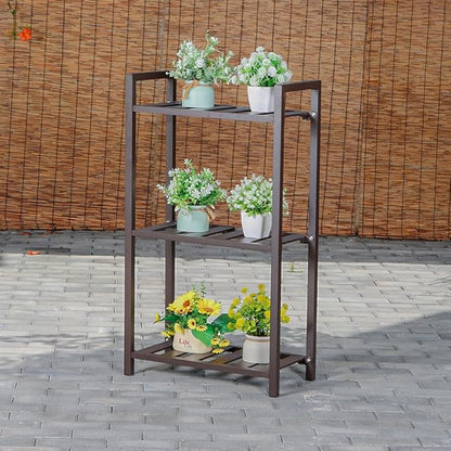 Plant Stand for Versatile Decor - Indoor/Outdoor Aluminum Stand with 300 LBS Strength, Sized L25.5 x W11.8 x H38.5 inch - Perfect for Patios, Gardens, Living Rooms