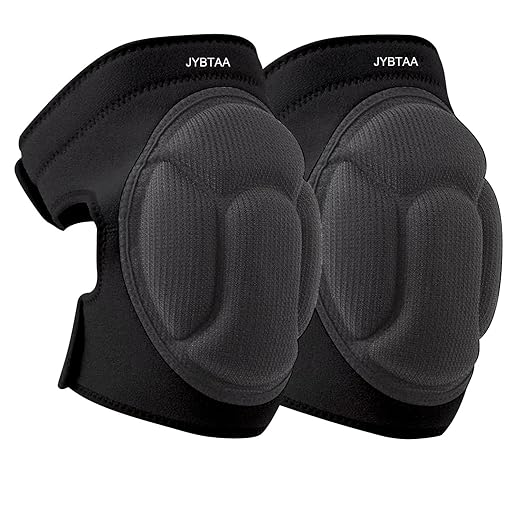 Men/Women Knee Pads for Cleaning,House Work,Scrubbing Floors, Gardening kneepad for Carpet Installations Welding, Adjustable Flooring Knee Protectors Cushion for Christmas, Black L. (1 Pair)