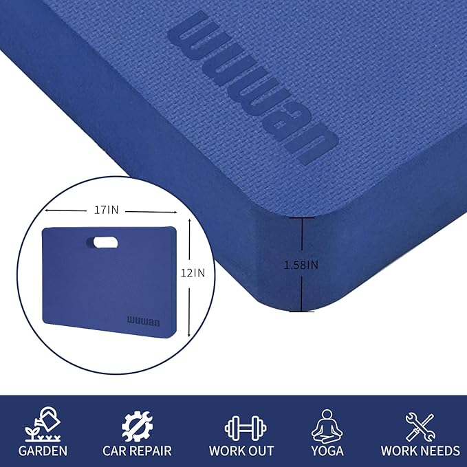 Yoga kneeling mat, 1.5inch Thick,Knee Push-ups, Plank Support & Yoga Elbows/Knees Mat Provides Cushion for Kneeling & Elbows