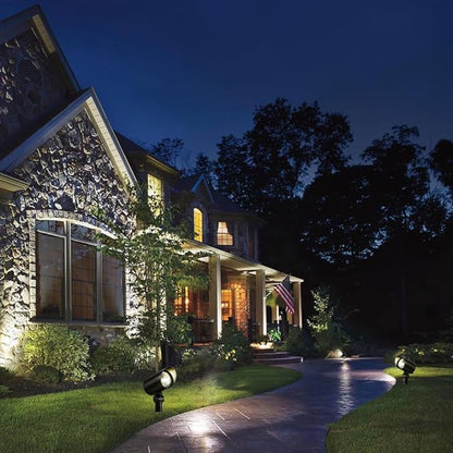 LED Landscape Lights 20W Ultra Bright Spot Lights, N~CCT Warm White Landscape Lighting with Remote IP68 Waterproof, 120V Landscape Spotlight with Plug for Yard Garden Decor (4, High Voltage)