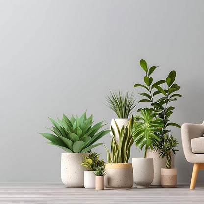CXGS Artificial Agave Plant Large Fake Plants 2 Pack 22 Inch Faux Plants UV Resistant Agaves Greenery for Home Indoor and Outdoor Decor