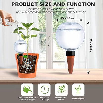 4 Pack Plant Watering Globes 17oz Self Watering Planter Insert Indoor/Outdoor Plant Watering Devices for Automatic Drip Irrigation