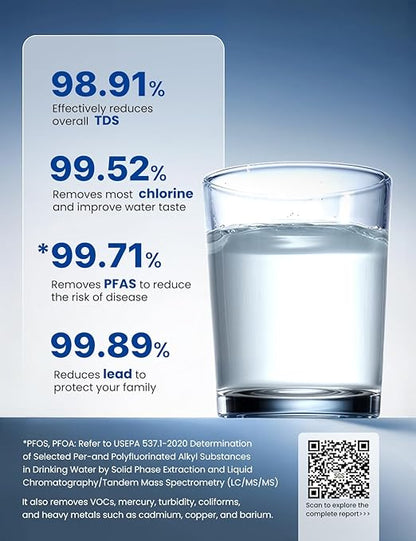 NOVETE Smart Reverse Osmosis Water Filter Countertop, UV 8-Stage RO Water Filtration System with APP Control, Cold Water Down to 32℉, NSF/ANSI 42/58 Certified, 4:1 Pure to Drain, No Plumbing, CRF1A-Qi