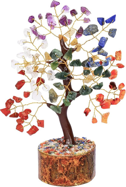 Seven Chakra Tree Of Life Crystal Tree, Crystals And Healing Stones, Birthday Gifts For Women, Healing Crystals And Stones Feng Shui Decor, Crystal Decor For Home Office, House Warming Gifts New Home