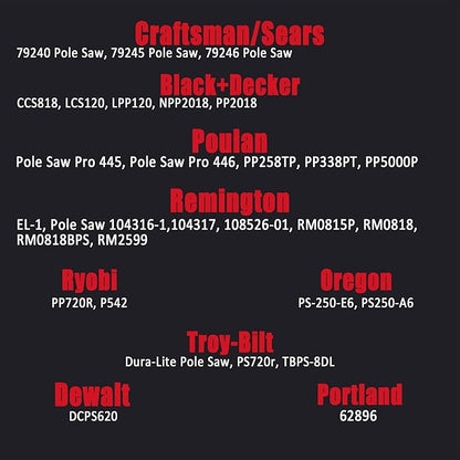 E & S 3 Pack 8 Inch Chainsaw Chain 3/8" LP Pitch .043" Gauge 34 Drive Links Semi-Chisel Chain Saw Chains for Husqvarna, Poulan, Craftsman, Greenworks and More Chainsaw Brands