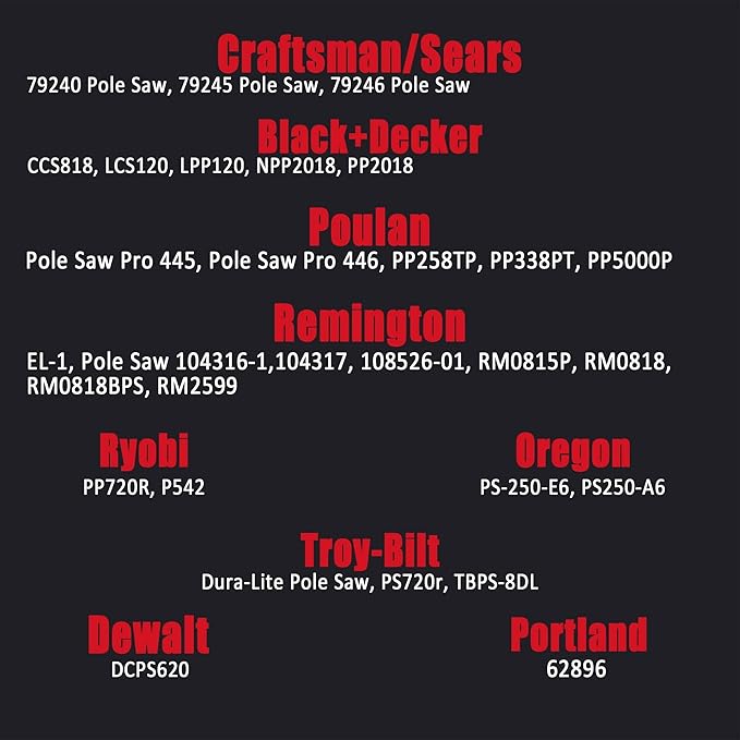 E & S 3 Pack 8 Inch Chainsaw Chain 3/8" LP Pitch .043" Gauge 34 Drive Links Semi-Chisel Chain Saw Chains for Husqvarna, Poulan, Craftsman, Greenworks and More Chainsaw Brands