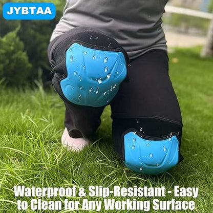 Construction Knee Pads for Men Women, Gardening Kneeling Pad with Non-slip Straps for Mechanical repair, Soft Working Kneepads for Roofing Skating Skateboard, Protective Foam Cushion for Chirstmas, Blue L(1 Pair)