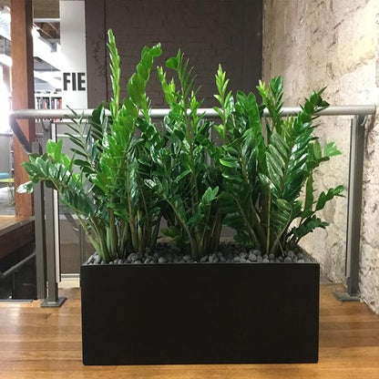 Metal Planter Box 32"x16"x16", Rectangular Steel Planter Box Frost Proof Rust Resistant Indoor&Outdoor, Heavy Duty Steel Planter for Commercial and Residential Use