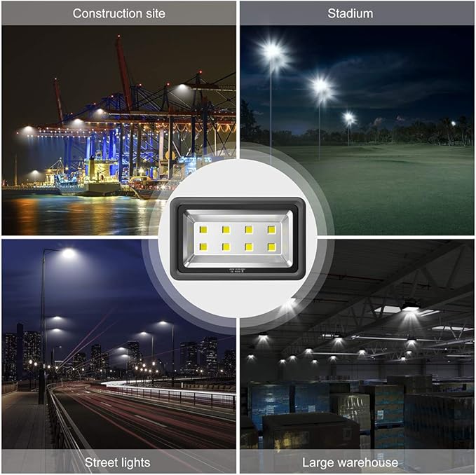 400W Outdoor LED Flood Light, 40000LM Super Bright, 110-285V, IP66 Waterproof, 6000K Daylight White Security Lights,Lighting for Playground Yard Stadium Lawn Ball Park