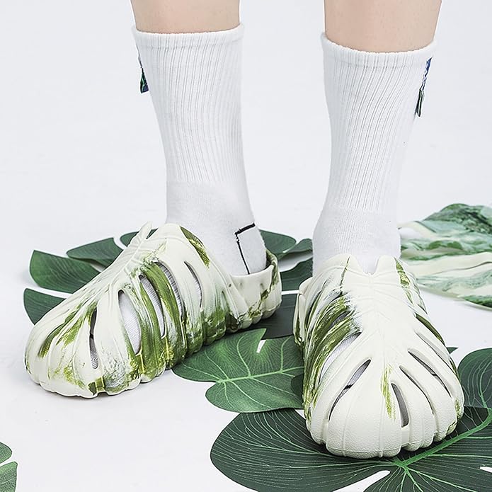 Optigard Monstera Slippers for Women and Men,Monstera EVA Thick Sole Pillow Slippers,Non Slip Quick Drying Breathable Beach Monstera Slides