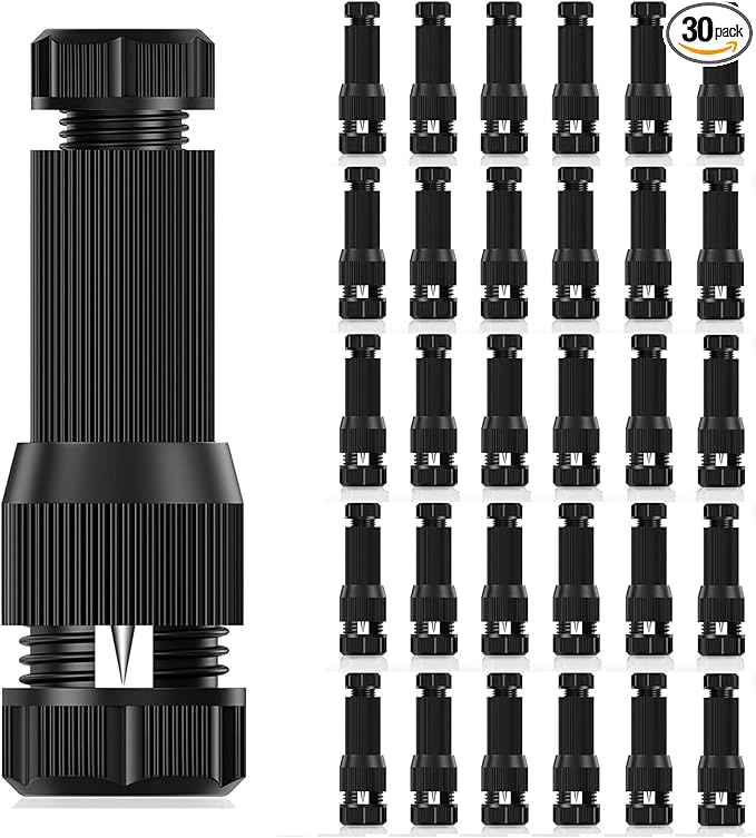 iCreating 30Pack Low Voltage Wire Connector AC 12V, Landscape Lighting Connectors Waterproof for 12/2 14/2 Gauge Low Voltage Wire Connectors for Outdoor Path Lights Spotlights In-Ground Lights