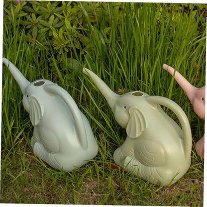 2pcs Elephant Shaped Watering Can Lightweight Plastic Watering Pot for Indoor Outdoor Garden Supply Safe Design