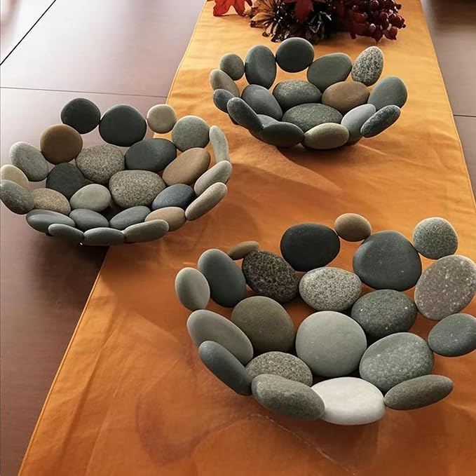40 lbs Black Stones for Landscaping, 1-2 Inch Small Pebbles Natural Decorative Black River Rocks for Plants Aquarium Outdoor Garden Walkways Paving and Yards