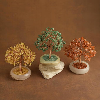 Green Aventurine Healing Crystal Tree of Life Home Office Desk Decor, Bonsai Trees, Feng Shui Tree Money Good Luck Christmas Decor Spiritual Healing Birthday Gifts for Women, Mom