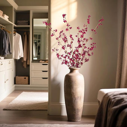 4Pcs Fake Flowers Blossom Branches Artificial Flowers for Indoor Decor, Faux Long Stem Realistic Indoor Plants for Vase Wedding Home Office Bedroom Party Table Centerpieces Decor