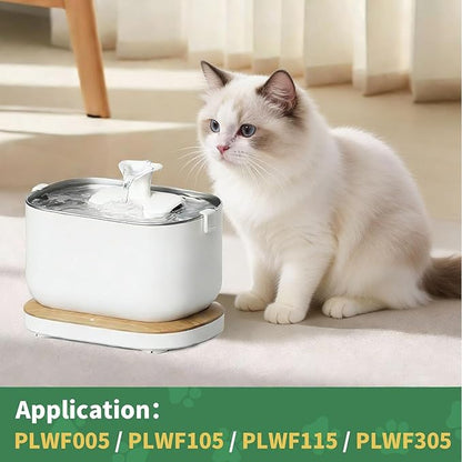 20 Pack Fountain Replacement Filters & 20 Pack Pre-Filter Sponges and a Cleaning Brush for PETLIBRO® Dockstream Cat Water Fountain PLWF005, PLWF105, PLWF115.