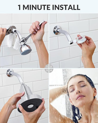 Filtered Shower Head for Hard Water, Removes Chlorine & Heavy Metals, KDF-55 Filter for Healthier Hair & Skin, Protects Colored Hair, High Pressure, Dermatologist Recommended(CP)