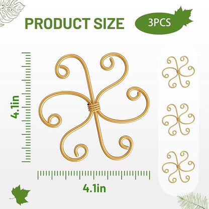 Plant Support Stakes,Flower-Shaped Indoor Plant Trellis,3 Pcs Reusable Plant Holder Stabilizer,Durable Plastic Climbing Plant Support Rings for Potted Plants,Vines,and Growing Support