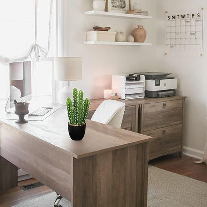 Artificial Cactus Plants 10.8" Small Faux Cactus Plants Indoor Fake Desert Cacti Succulents Plants Artificial Plant Indoor with Pot Cactus Decorations for Home Decor Office Desk Tabletop Shelf