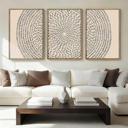ANHUIB Jesus Wall Art 16x24 Inch Jesus Feeds The 5000 Canvas Wall Art Set of 3 Framed Christian Wall Decor Modern Abstract Art Print for Living Room Bedroom Office