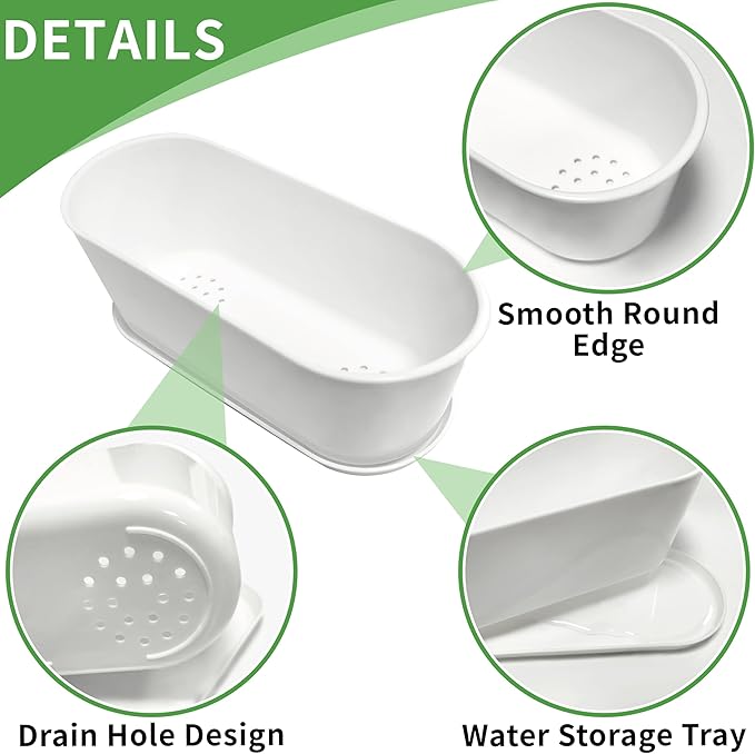Window Box Planter with Saucers,10 Sets Rectangular Planter with Multiple Drainage Holes and Trays Plant Pots, for Succulent Cactus Flowers Vegetable