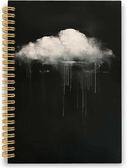 XPH Gothic Cloud Spiral Notebook, Dark Academia Journaling Notebooks for Women, Goth Moody Aesthetic Hardcover Journals for Writing 160 Pages 5.5 x 8.3 Inch, Gothic Office Supplies