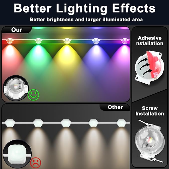 SINLEY 400FT Permanent Outdoor RGB Lights,Waterproof Smart LED Eaves Lights with App/Remote Control,for Christmas and All Holiday Decor,Daily and Accent Lighting,House Roof and Garden Lighting