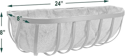 Arcadia Garden Products 1529 Solstice Series Wall Trough Planter, 24-Inch
