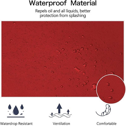 Homsolver Waterproof Rubber Vinyl Apron for Unisex Adult, Adjustable, Lightweight, Chemical Resistant Extra Long Work Apron