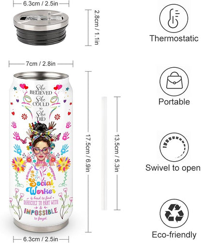 Social Worker Tumbler for Women, Social Workers Gifts for Office Decor 17oz Tumbler Mug, Appreciation Gifts for Social Works Practitioner, Birthday Graduation Gift Ideas for BSW MSW DSW