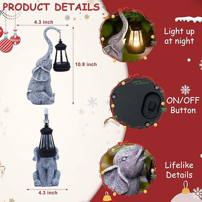 Goodeco Elephant Statue for Garden Decor with Gift Appeal - Ideal Gifts for Women, Mom or Birthdays, Beautifully Crafted Outdoor & Home Decor to Wow Your Guests (11" Elephant)