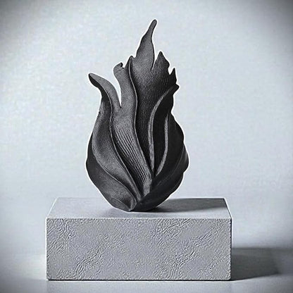 Black Leaf Planter with Subtle Silver Glitter – 3D Printed Decorative Vase | Modern Home Decor – NeoForma3D