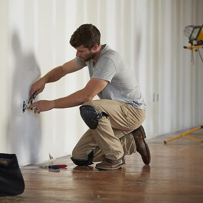 McGuire-Nicholas - 1MN-350 Tuff Shell Knee Pads | Lightweight Ergonomic Design Lined with High Density EVA Foam | All-Weather Knee Pads for Flooring, Construction, Painting, Welding, Plumbing,black