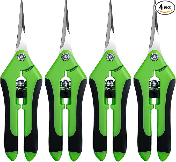 4 Pack Garden Shears, Stainless Steel Shears Gardening Tools, Scissors, Garden Clippers, Pruning Shears for Gardening Shears & Scissors (Green)