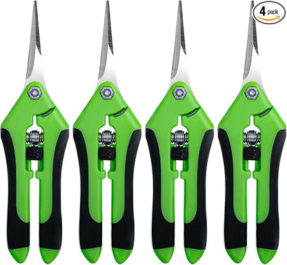 4 Pack Garden Shears, Stainless Steel Shears Gardening Tools, Scissors, Garden Clippers, Pruning Shears for Gardening Shears & Scissors (Green)