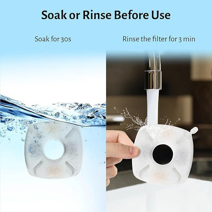 DOOOB 24 Pcs Cat Water Fountain Filter, 12 Packs Cat Fountain Filter, Cat Fountain Replacement Filters, Pet Water Fountain Filters for 95oz/2.8L Pet Water Fountain