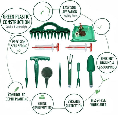 Garden Tools,Manual Garden Seeder - Plant Mat - for Planting Seedling Vegetable Tomato Pepper Flower Lawn Indoor Outdoor Cultivation