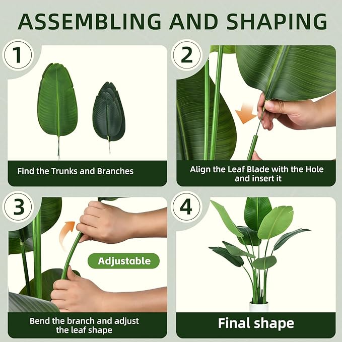 Bird of Paradise Plant Artificial 7ft,Faux Plants Indoor Tall with 13 Trunks - The Perfect Indoor Silk Floor Plant for Home Decor in Living Room, Office, and Bedroom (7FT Bird of Paradise)