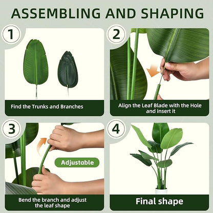 Bird of Paradise Plant Artificial 7ft,Faux Plants Indoor Tall with 13 Trunks - The Perfect Indoor Silk Floor Plant for Home Decor in Living Room, Office, and Bedroom (7FT Bird of Paradise)