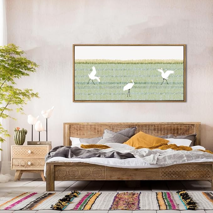 ANHUIB Large Matisse Wall Art Framed Modern Wall Decor Green Line Art Print Abstract Painting for Living Room Nursery Bedroom 20x40 Inch