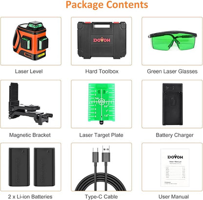 Outdoor Laser Level 360 Self Leveling with Receiver and Tripod, Class Ⅱ