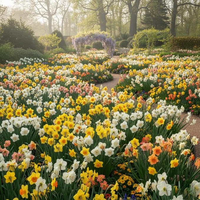 20 Daffodil Bulbs for Fall Planting, Spring-Blooming Narcissus Bulbs, Bulk Top Size Bulbs for Gardens, Borders and Flowerbeds Planting (Mixed Daffodil Bulbs)