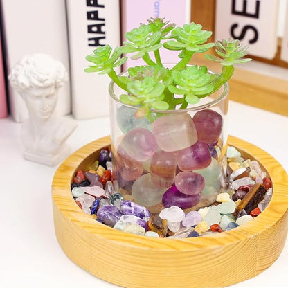 DUQGUHO Fluorite Crystals Healing Crystal Stones Set Natural Crystals Bulk Irregular Stones 0.45 lbs