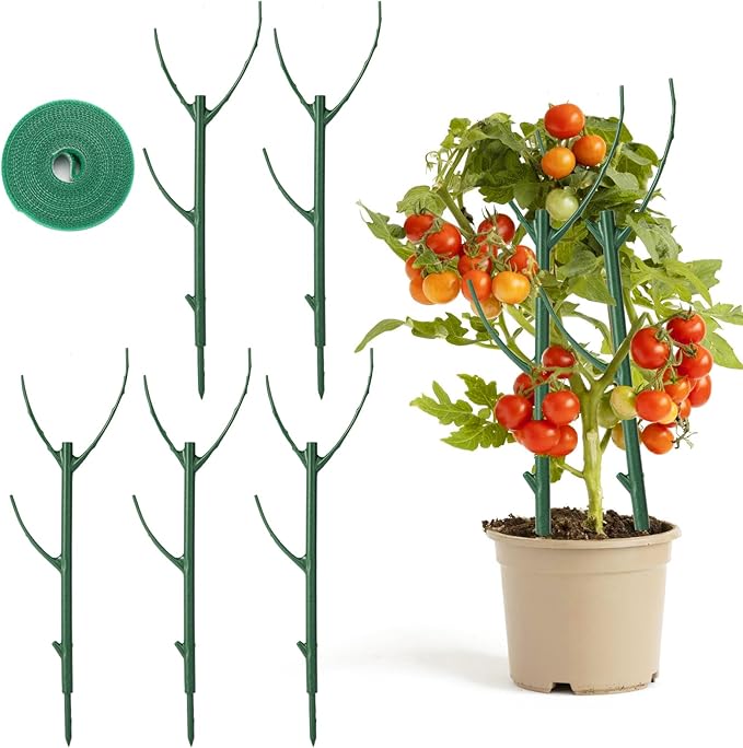 5 Pack Stackable Monstera Plant Support, Garden Plant Support Stakes for Indoor Outdoor Plants, Climbing Plant Support Structures Plant Holder Stick Moss Pole for Support Tall Potted Plants (5 Pack)
