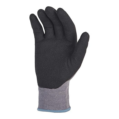 Amazon Basics Micro-Foam Nitrile Coated Work Gloves, Nylon Liner Fiber, Touch Screen, Grey, Size 7/S, 12-Pair